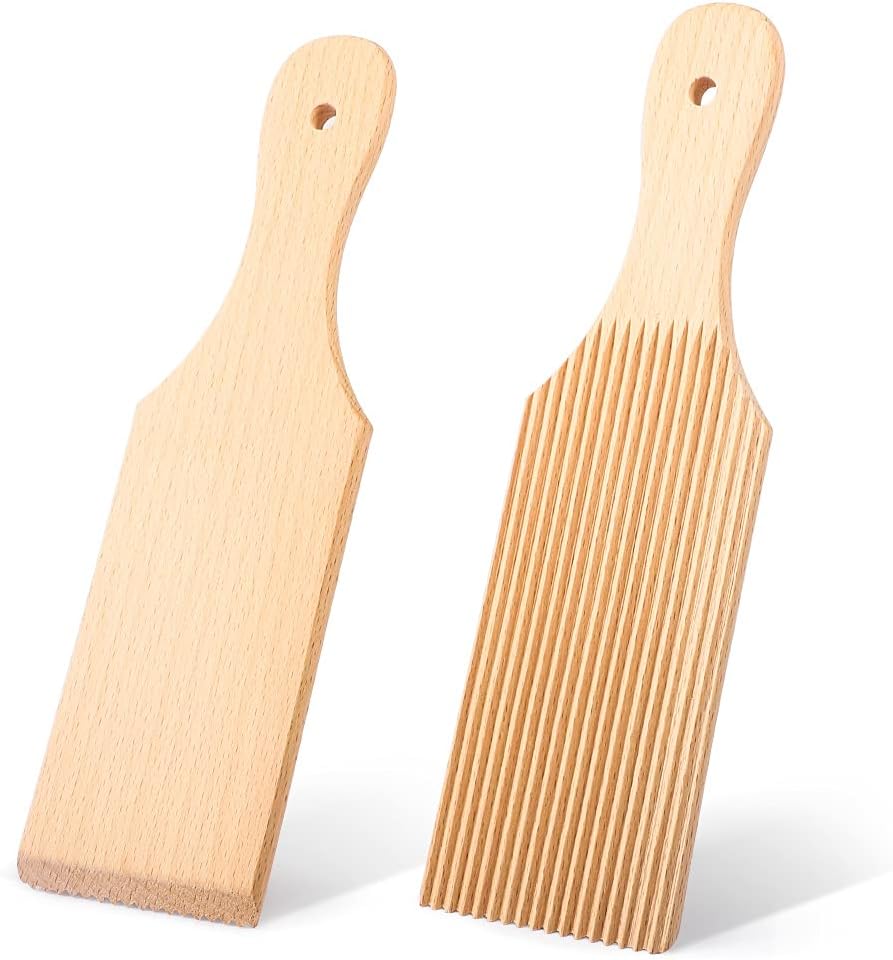 2 PCS Wooden Gnocchi Boards, Homemade Pasta Tool, Homemade Butter Paddles ( 2.7 in wide) — view 2