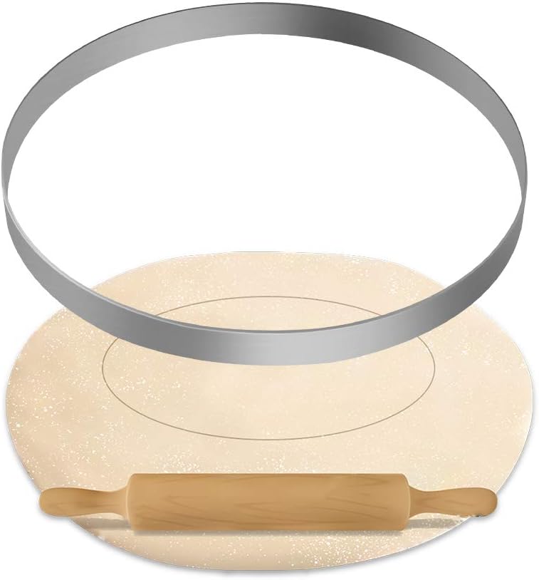 Dough Press Large Dough Cutter 7-Inch Stainless Steel Round Dough Cutter Dumpling Skin Maker(0.6 Inch Height) — PAMISO